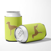 Load image into Gallery viewer, Italian Greyhound Checkerboard Green Can or Bottle Hugger BB3814CC