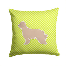 Load image into Gallery viewer, Pyrenean Shepherd Checkerboard Green Throw Pillow - 14x14 Decorative Pillow – Art for Your Home &amp; Patio BB3818PW1414