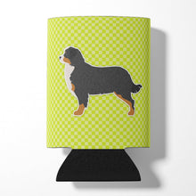 Load image into Gallery viewer, Bernese Mountain Dog Checkerboard Green Can or Bottle Hugger BB3819CC