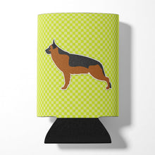 Load image into Gallery viewer, German Shepherd Checkerboard Green Can or Bottle Hugger BB3824CC