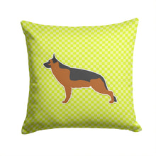 Load image into Gallery viewer, German Shepherd Checkerboard Green Throw Pillow - 14x14 Decorative Pillow – Art for Your Home &amp; Patio BB3824PW1414