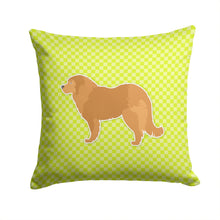 Load image into Gallery viewer, Caucasian Shepherd Dog Checkerboard Green Throw Pillow - 14x14 Decorative Pillow – Art for Your Home &amp; Patio BB3825PW1414