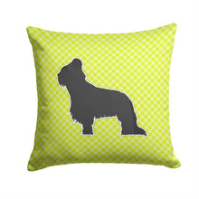 Load image into Gallery viewer, Briard Checkerboard Green Throw Pillow - 14x14 Decorative Pillow – Art for Your Home &amp; Patio BB3826PW1414