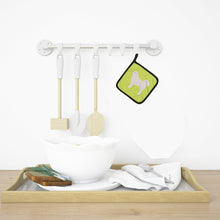 Load image into Gallery viewer, Polish Tatra Sheepdog Checkerboard Green Pot Holders - Set of 2 - Heat-Resistant Kitchen Essentials BB3827PTHD