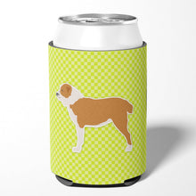 Load image into Gallery viewer, Central Asian Shepherd Dog Checkerboard Green Can or Bottle Hugger BB3828CC