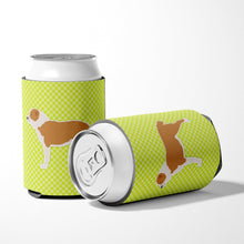 Load image into Gallery viewer, Central Asian Shepherd Dog Checkerboard Green Can or Bottle Hugger BB3828CC