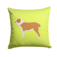 Load image into Gallery viewer, Central Asian Shepherd Dog Checkerboard Green Throw Pillow - 14x14 Decorative Pillow – Art for Your Home &amp; Patio BB3828PW1414