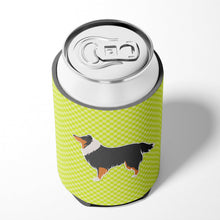 Load image into Gallery viewer, Sheltie/Shetland Sheepdog Checkerboard Green Can or Bottle Hugger BB3830CC