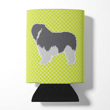 Load image into Gallery viewer, Polish Lowland Sheepdog Dog Checkerboard Green Can or Bottle Hugger BB3832CC