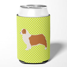 Load image into Gallery viewer, Australian Shepherd Dog Checkerboard Green Can or Bottle Hugger BB3833CC