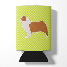 Load image into Gallery viewer, Australian Shepherd Dog Checkerboard Green Can or Bottle Hugger BB3833CC