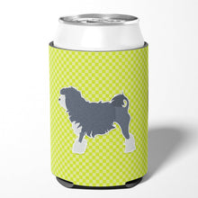 Load image into Gallery viewer, Lowchen Checkerboard Green Can or Bottle Hugger BB3835CC