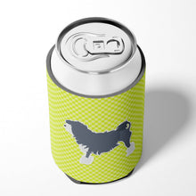 Load image into Gallery viewer, Lowchen Checkerboard Green Can or Bottle Hugger BB3835CC