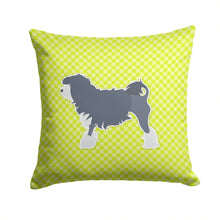 Load image into Gallery viewer, Lowchen Checkerboard Green Throw Pillow - 14x14 Decorative Pillow – Art for Your Home &amp; Patio BB3835PW1414