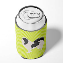 Load image into Gallery viewer, Japanese Chin Checkerboard Green Can or Bottle Hugger BB3837CC