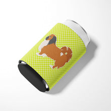 Load image into Gallery viewer, Pekingese Checkerboard Green Can or Bottle Hugger BB3838CC