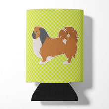 Load image into Gallery viewer, Pekingese Checkerboard Green Can or Bottle Hugger BB3838CC