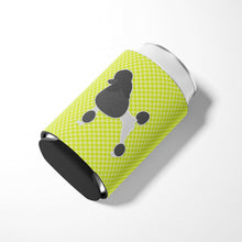 Load image into Gallery viewer, Poodle Checkerboard Green Can or Bottle Hugger BB3839CC