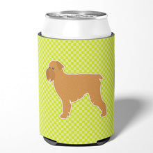Load image into Gallery viewer, Brussels Griffon Checkerboard Green Can or Bottle Hugger BB3840CC