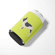 Load image into Gallery viewer, French Bulldog Checkerboard Green Can or Bottle Hugger BB3841CC
