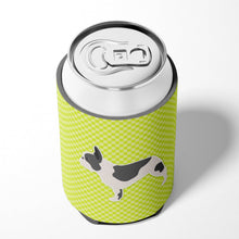 Load image into Gallery viewer, French Bulldog Checkerboard Green Can or Bottle Hugger BB3841CC