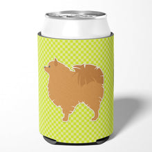 Load image into Gallery viewer, Pomeranian Checkerboard Green Can or Bottle Hugger BB3842CC