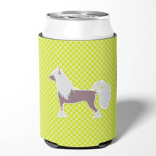 Load image into Gallery viewer, Chinese Crested Checkerboard Green Can or Bottle Hugger BB3843CC