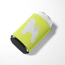 Load image into Gallery viewer, Bichon Frise Checkerboard Green Can or Bottle Hugger BB3845CC