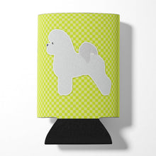 Load image into Gallery viewer, Bichon Frise Checkerboard Green Can or Bottle Hugger BB3845CC