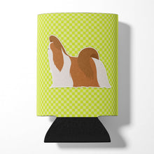 Load image into Gallery viewer, Shih Tzu Checkerboard Green Can or Bottle Hugger BB3846CC