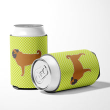 Load image into Gallery viewer, Pug Checkerboard Green Can or Bottle Hugger BB3847CC