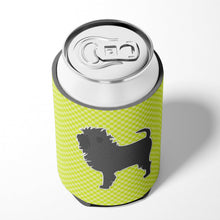 Load image into Gallery viewer, Affenpinscher Checkerboard Green Can or Bottle Hugger BB3848CC