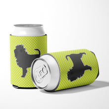 Load image into Gallery viewer, Affenpinscher Checkerboard Green Can or Bottle Hugger BB3848CC