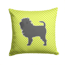 Load image into Gallery viewer, Affenpinscher Checkerboard Green Throw Pillow - 14x14 Decorative Pillow – Art for Your Home &amp; Patio BB3848PW1414