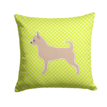 Load image into Gallery viewer, Chihuahua Checkerboard Green Throw Pillow - 14x14 Decorative Pillow – Art for Your Home &amp; Patio BB3850PW1414