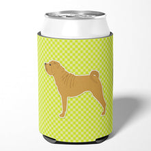 Load image into Gallery viewer, Shar Pei Checkerboard Green Can or Bottle Hugger BB3852CC