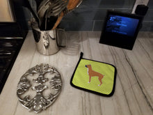 Load image into Gallery viewer, Boxer Checkerboard Green Pot Holders - Set of 2 - Heat-Resistant Kitchen Essentials BB3853PTHD