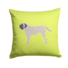 Load image into Gallery viewer, English Mastiff Checkerboard Green Throw Pillow - 14x14 Decorative Pillow – Art for Your Home &amp; Patio BB3856PW1414