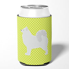 Load image into Gallery viewer, Samoyed Checkerboard Green Can or Bottle Hugger BB3859CC