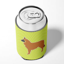 Load image into Gallery viewer, Belgian Shepherd Checkerboard Green Can or Bottle Hugger BB3861CC