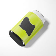 Load image into Gallery viewer, Puli Checkerboard Green Can or Bottle Hugger BB3863CC