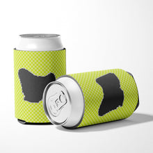Load image into Gallery viewer, Puli Checkerboard Green Can or Bottle Hugger BB3863CC