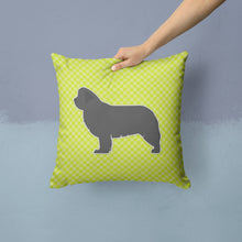 Load image into Gallery viewer, Newfoundland Checkerboard Green Throw Pillow - 14x14 Decorative Pillow – Art for Your Home &amp; Patio BB3864PW1414