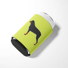Load image into Gallery viewer, Rottweiler Checkerboard Green Can or Bottle Hugger BB3866CC