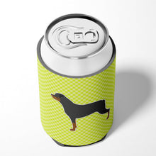 Load image into Gallery viewer, Rottweiler Checkerboard Green Can or Bottle Hugger BB3866CC