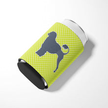Load image into Gallery viewer, Portuguese Water Dog Checkerboard Green Can or Bottle Hugger BB3868CC