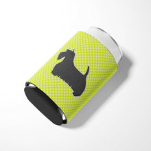 Load image into Gallery viewer, Scottish Terrier Checkerboard Green Can or Bottle Hugger BB3869CC