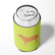 Load image into Gallery viewer, Dogue de Bordeaux Checkerboard Green Can or Bottle Hugger BB3870CC