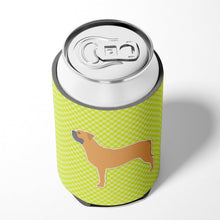 Load image into Gallery viewer, Bullmastiff Checkerboard Green Can or Bottle Hugger BB3871CC