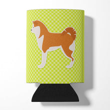 Load image into Gallery viewer, Akita Checkerboard Green Can or Bottle Hugger BB3872CC